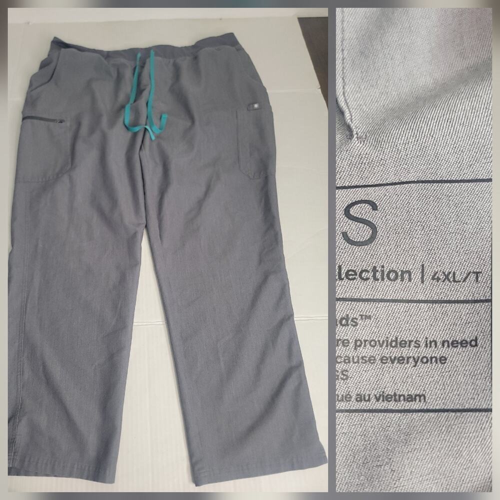 FIGS Yola Skinny Scrub Pants Womens SZ 4XL Tall Graphite Gray 1SW200009 PO#4211